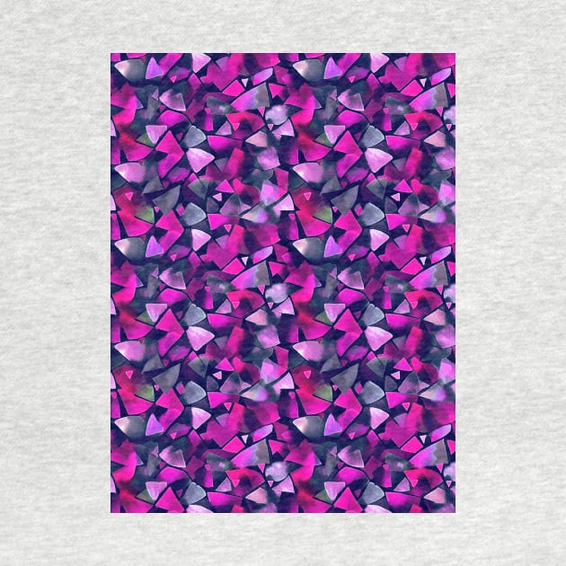 Watercolor geometric soft dark magenta by Remotextiles